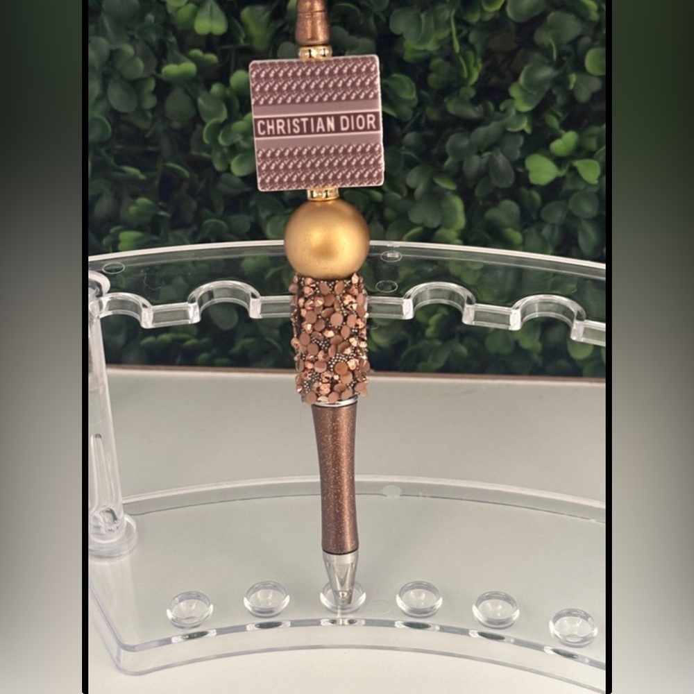 Christian Dior Brown and Gold Pen